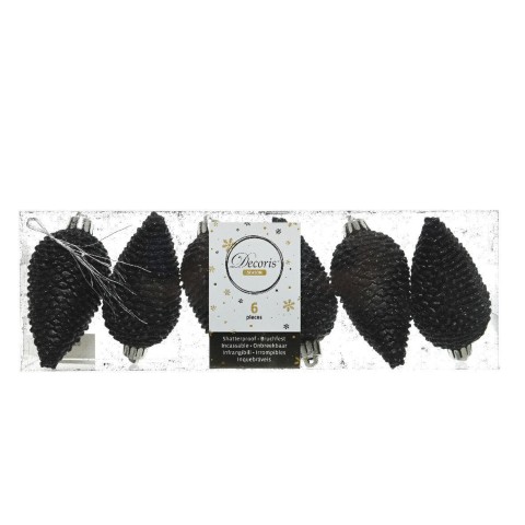 BOX 6 PIGNE BLACK GLITTERATE D